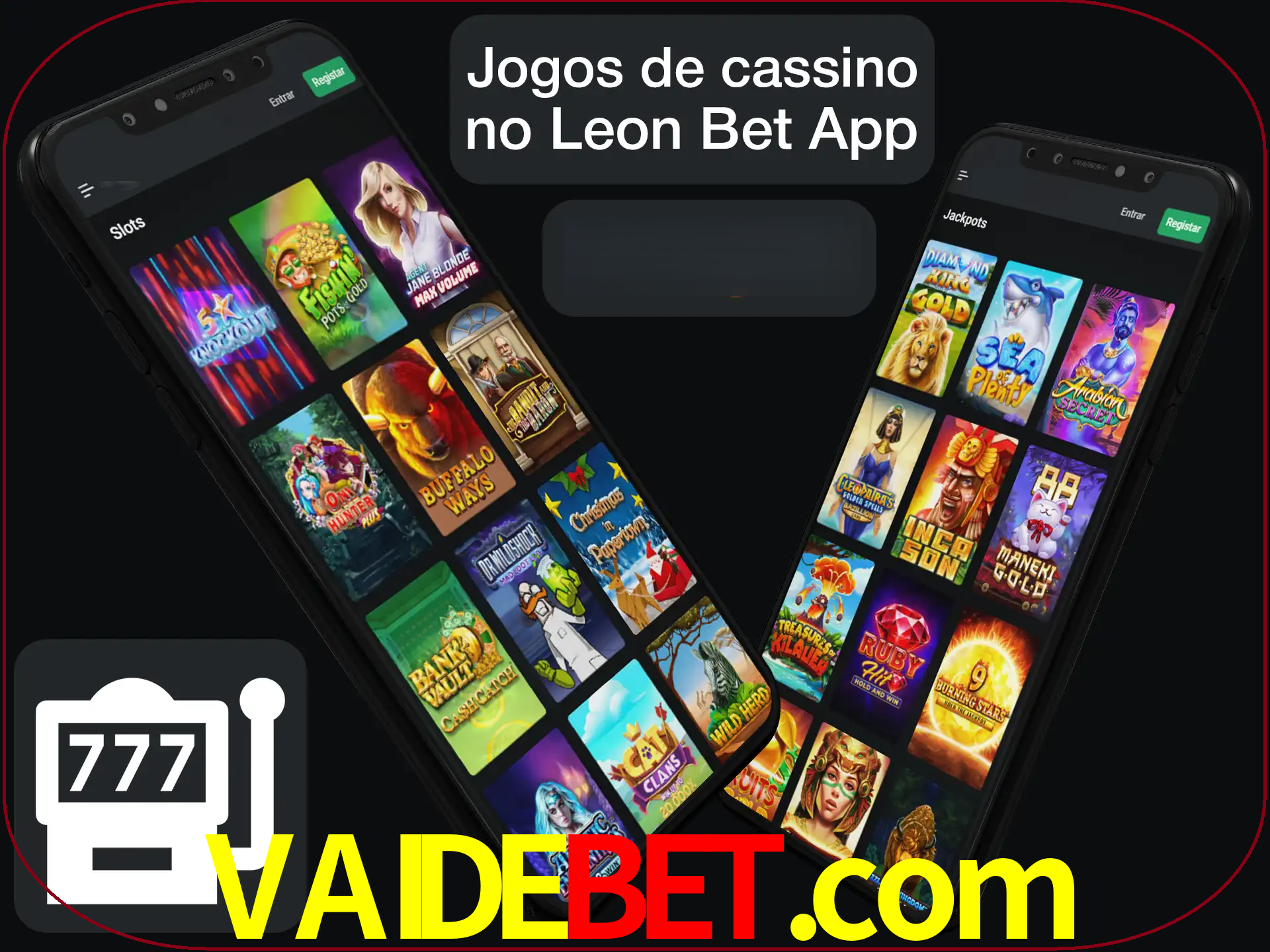 Escolha quais jogos de cassino jogar no app.
