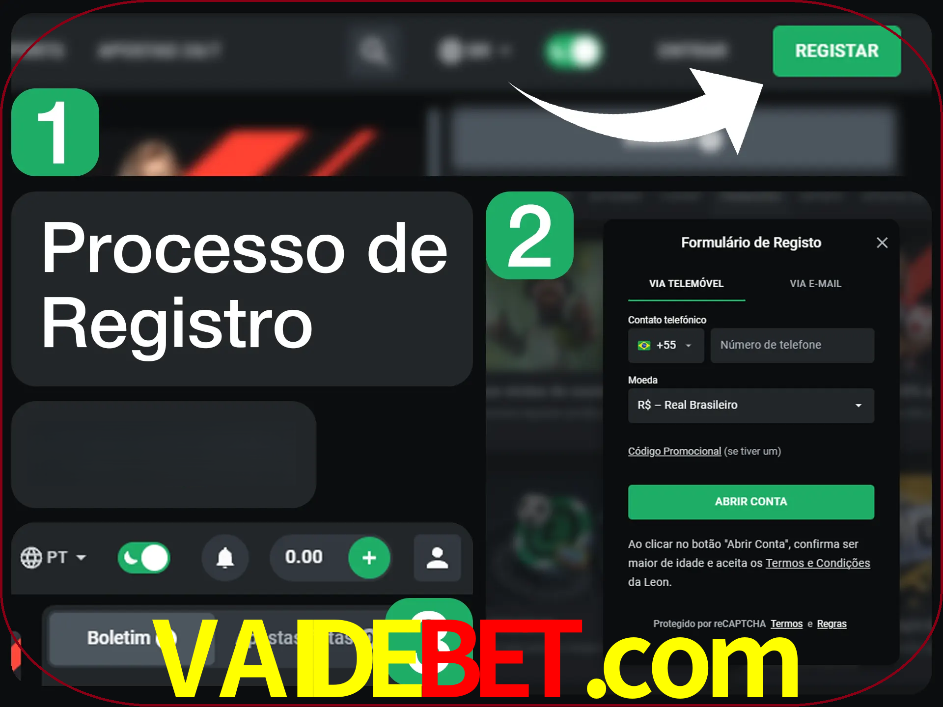 O processo de registro na LeonBet é simples.
